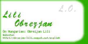 lili obrezjan business card